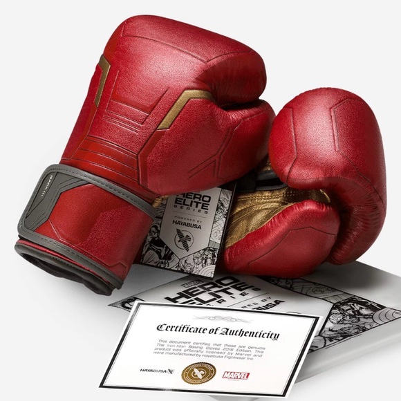 **LIMITED EDITION** Hayabusa X Marvel Iron Man boxing gloves! (16oz) - Picture 2 of 5